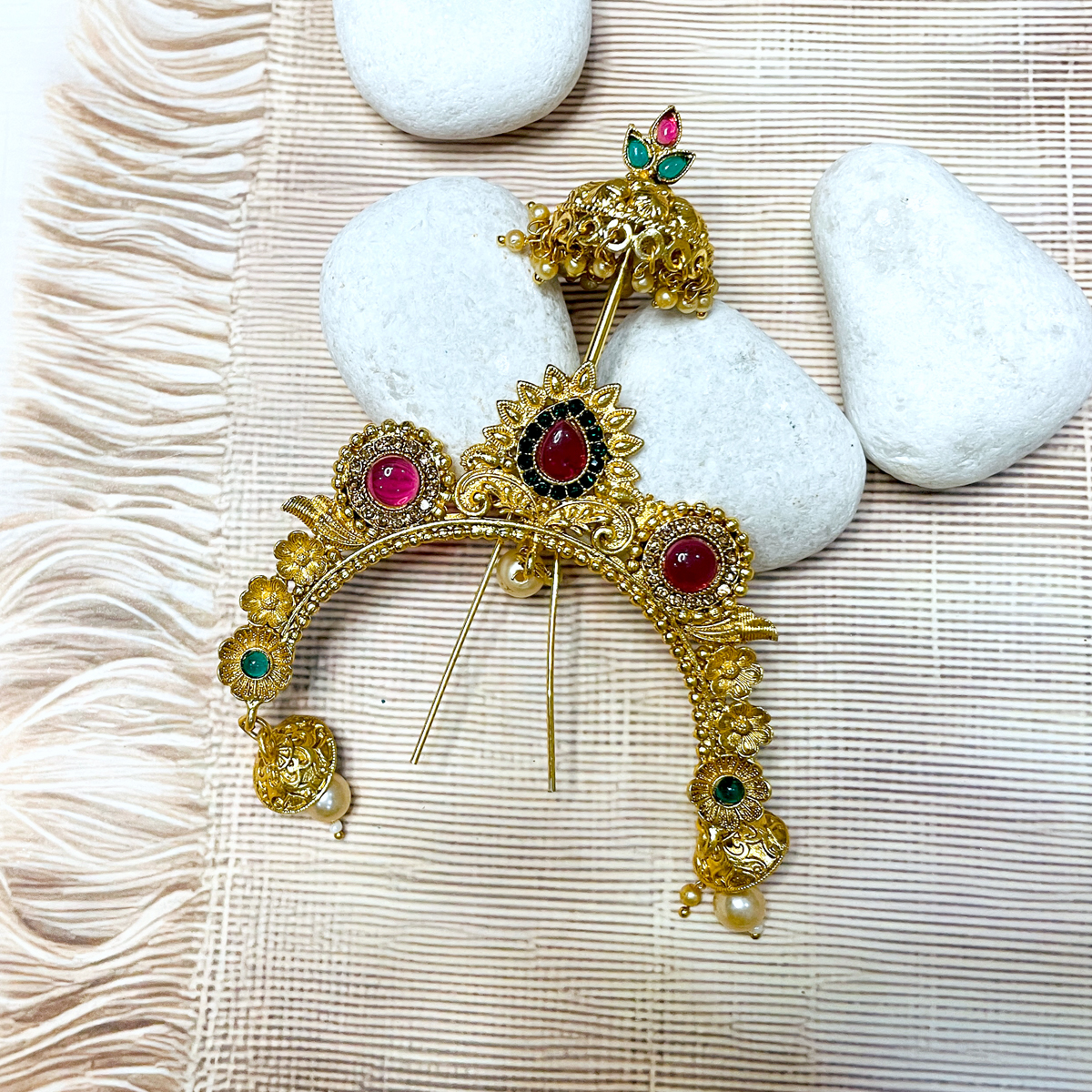 Rani Mukut Chandrika: Exquisite Crown for Radha Rani