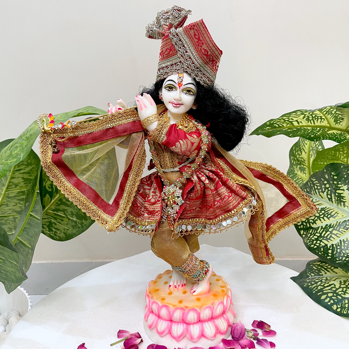 Prem Ras Lalit Red Radha-Krishna Poshak