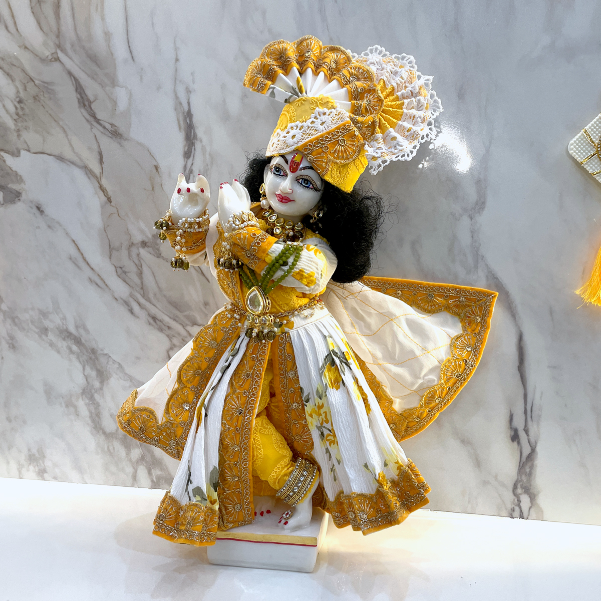 Radha Krishna Shwet–Peet Royal Shringar Dress (Only Dress)
