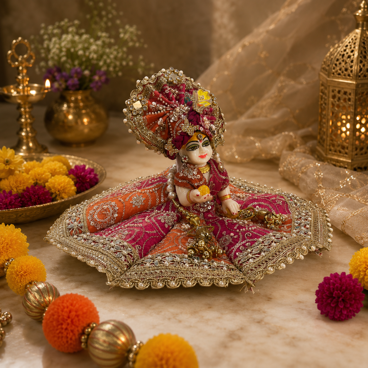 Rang Madhuri – Premium Ladoo Gopal Poshak Set - Image 3