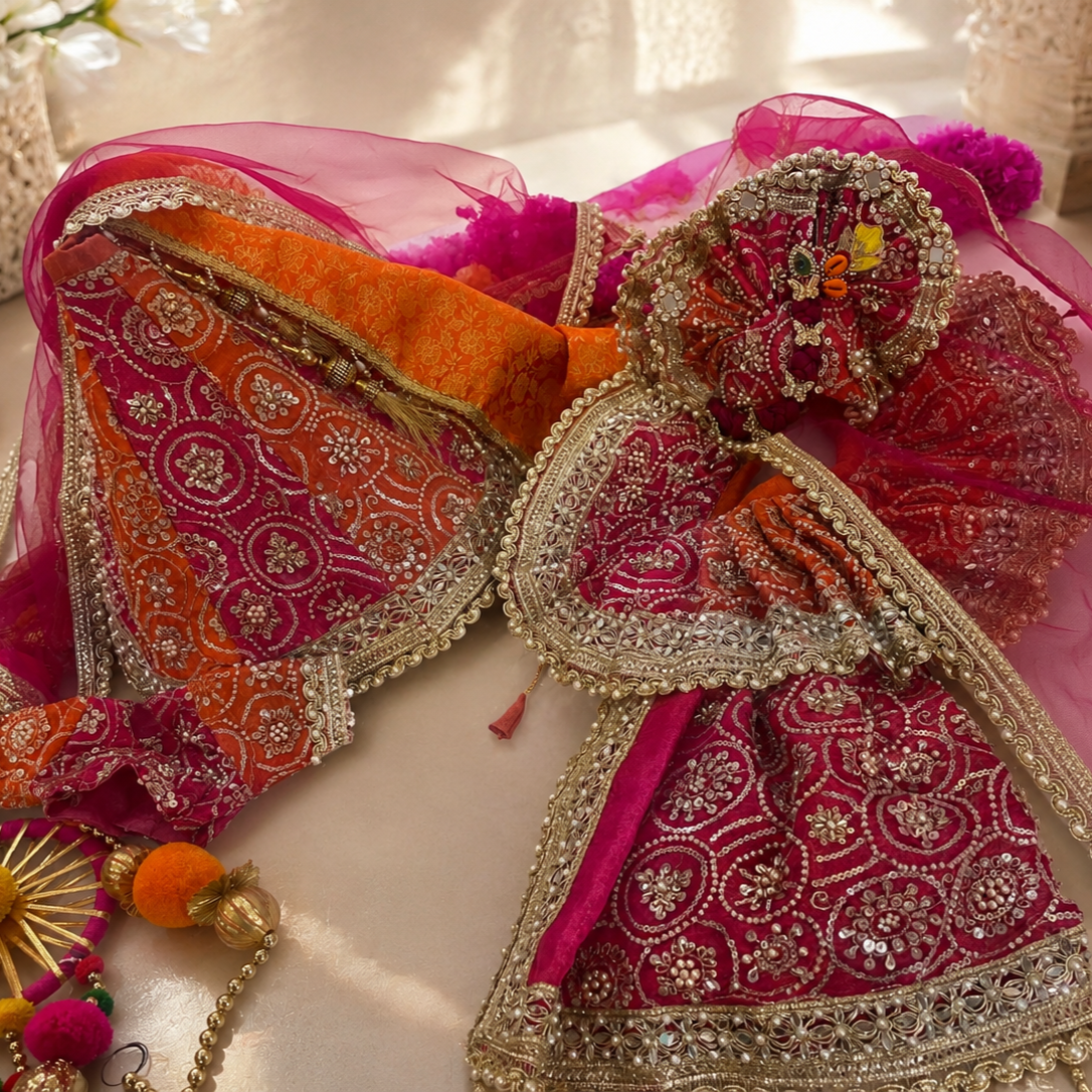 Vrindavan Rajsi Prem Poshak Set – Premium Radha Krishna Janmashtami Collection