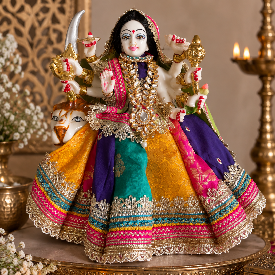 Rajrajeshwari Shringar – Divine Durga Poshak